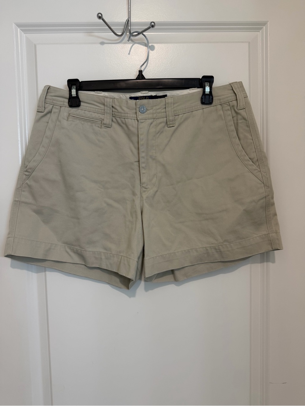 POLO Ralph Lauren Women’s 100% Cotton Chino Khaki Shorts 4” Inseam Size 12
